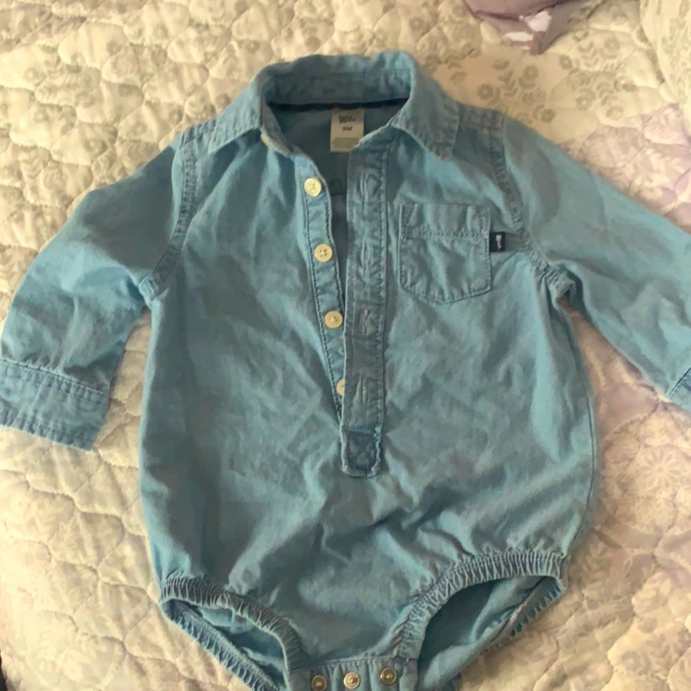 Infant jean onesie